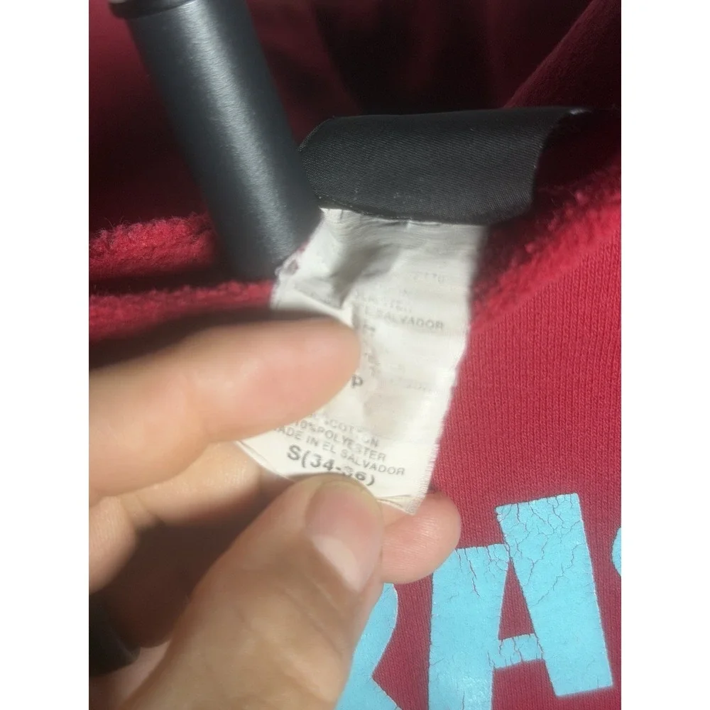 Thrasher Magazine Red w/ Aqua Blue Logo Hoodie size S